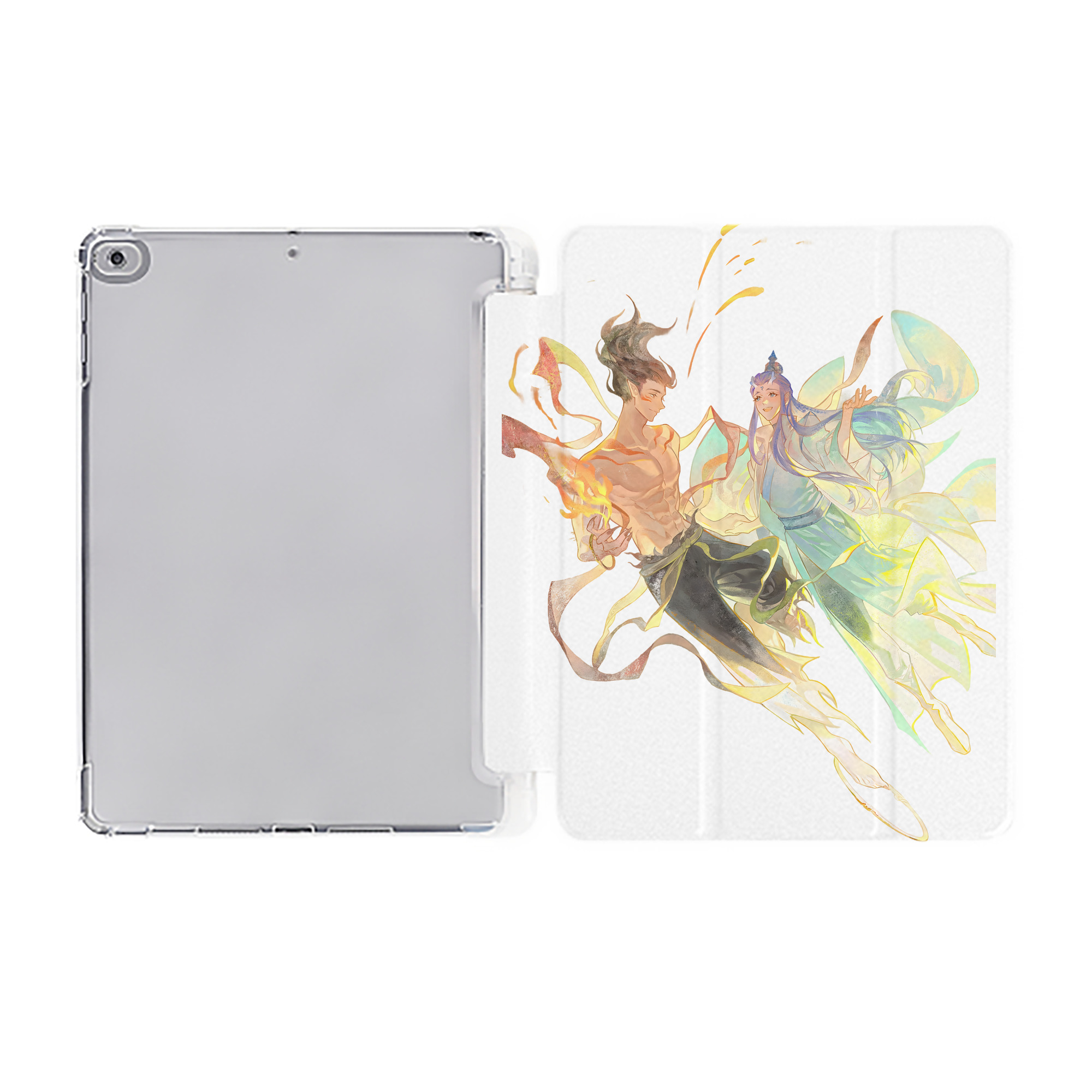 （画像用） Ne Zha 2 ナタ 魔童の大暴れ IPad ケース ペン収納付き 三つ折りスタンド PUレザー×シリコン 対応機種9.5/10.5/10.9インチ